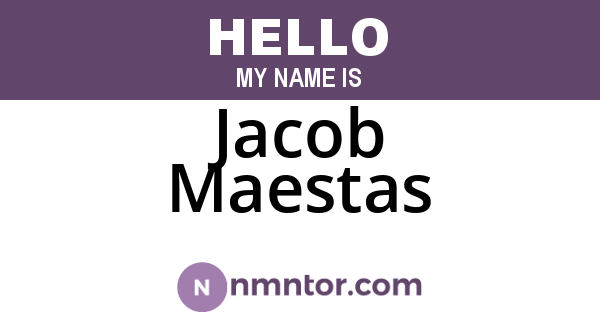 Jacob Maestas