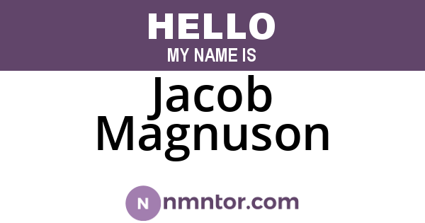 Jacob Magnuson