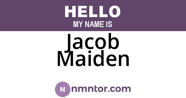 Jacob Maiden