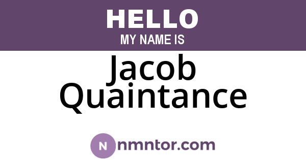 Jacob Quaintance