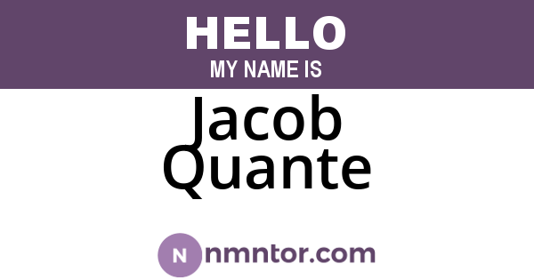 Jacob Quante