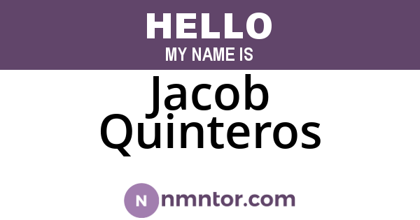 Jacob Quinteros