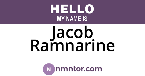 Jacob Ramnarine