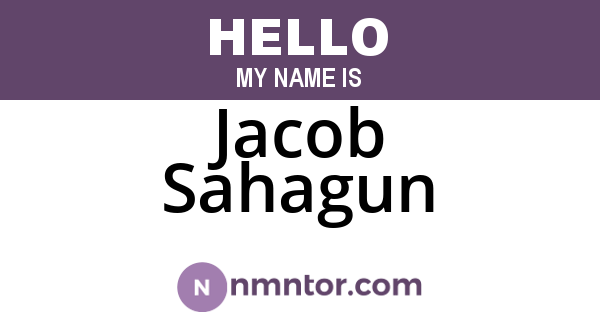 Jacob Sahagun