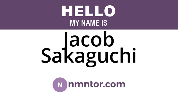 Jacob Sakaguchi