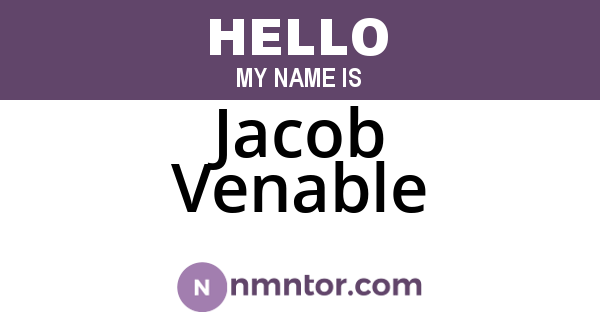 Jacob Venable