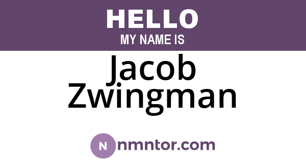 Jacob Zwingman