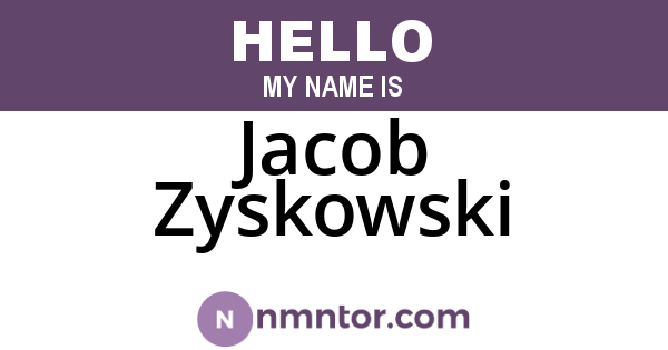 Jacob Zyskowski