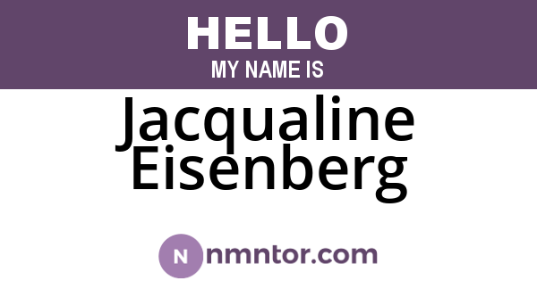 Jacqualine Eisenberg
