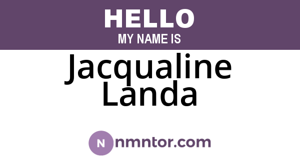Jacqualine Landa