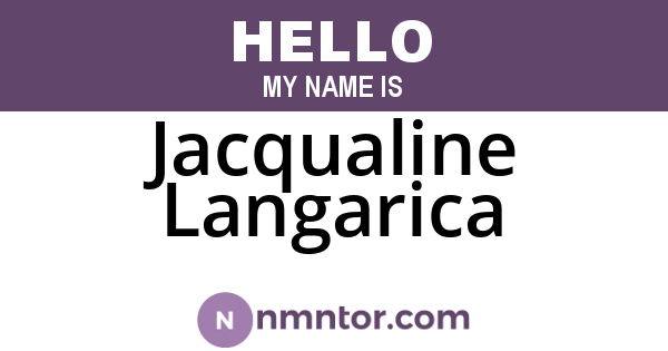 Jacqualine Langarica