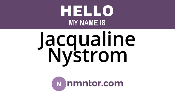 Jacqualine Nystrom