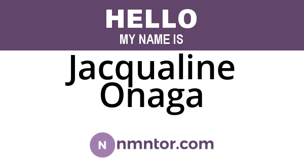 Jacqualine Onaga