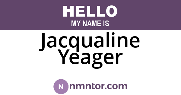 Jacqualine Yeager
