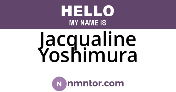 Jacqualine Yoshimura