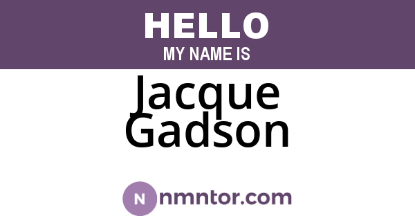 Jacque Gadson