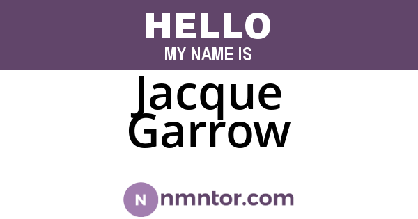 Jacque Garrow