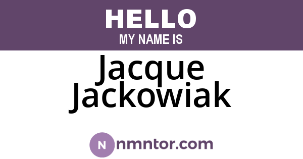 Jacque Jackowiak