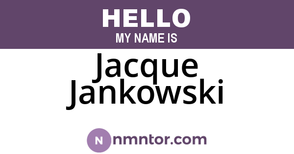 Jacque Jankowski