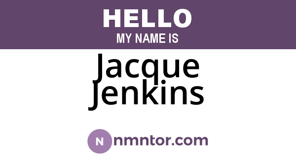 Jacque Jenkins