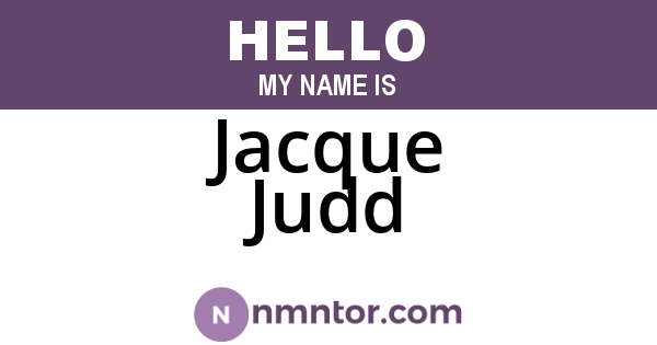 Jacque Judd