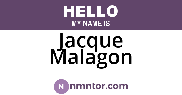 Jacque Malagon