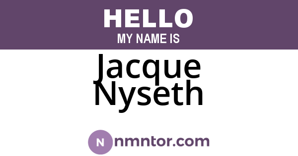 Jacque Nyseth