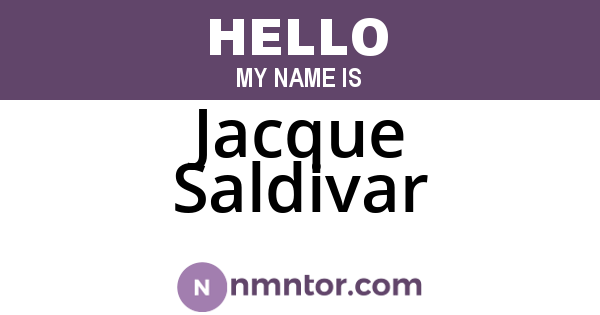 Jacque Saldivar
