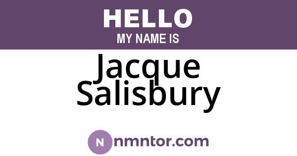 Jacque Salisbury