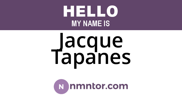 Jacque Tapanes