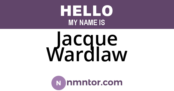 Jacque Wardlaw