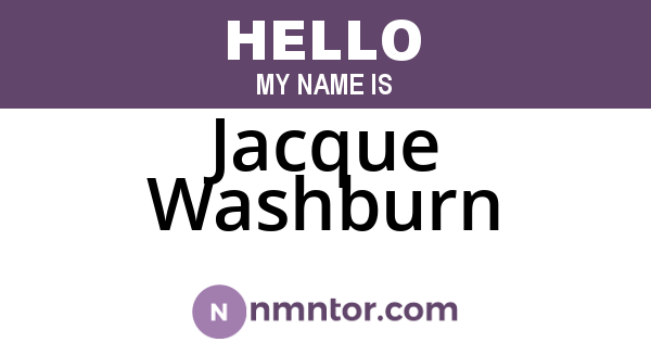 Jacque Washburn