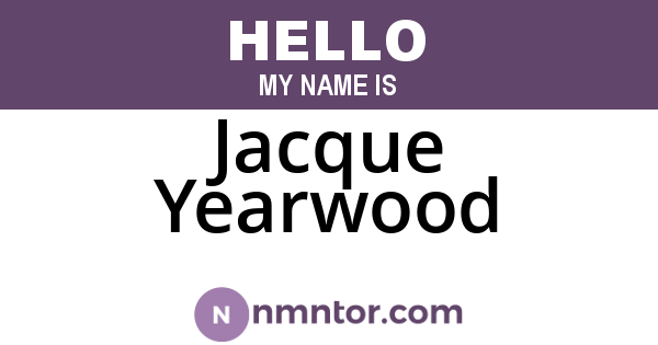 Jacque Yearwood