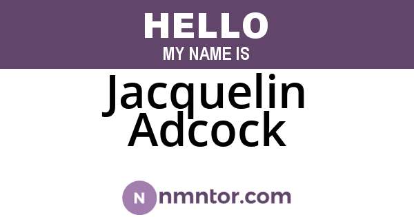 Jacquelin Adcock