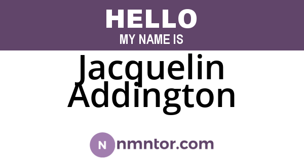 Jacquelin Addington