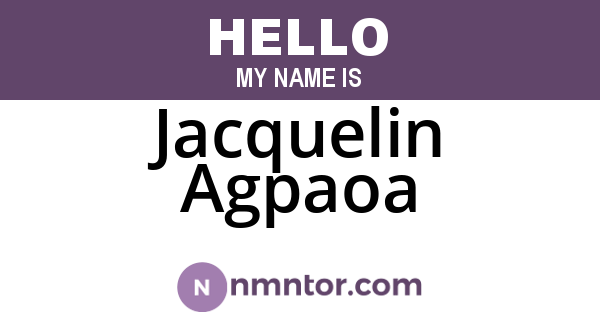 Jacquelin Agpaoa