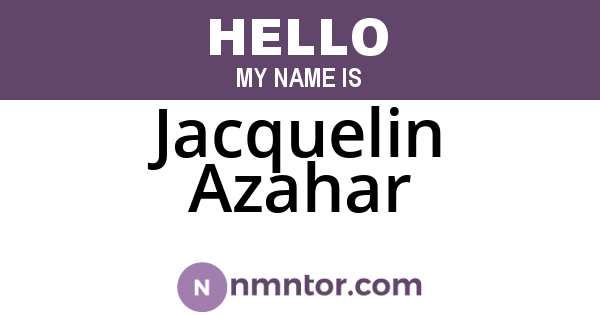 Jacquelin Azahar