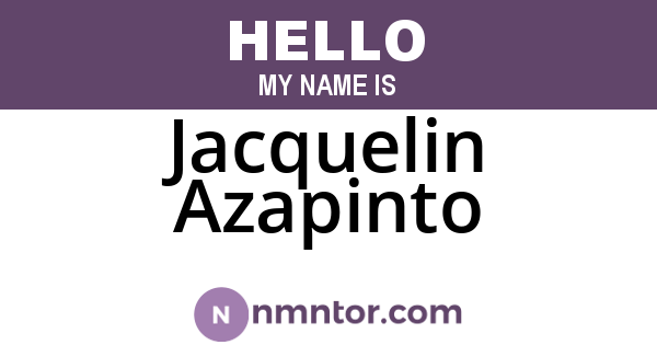Jacquelin Azapinto