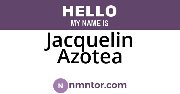 Jacquelin Azotea