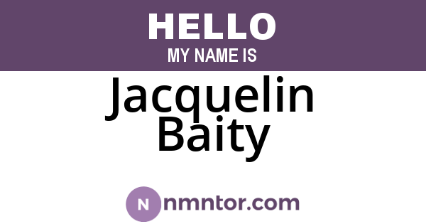 Jacquelin Baity