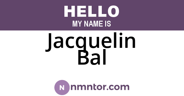 Jacquelin Bal