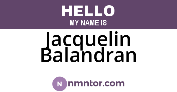 Jacquelin Balandran