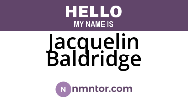 Jacquelin Baldridge