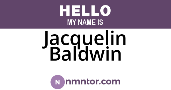 Jacquelin Baldwin