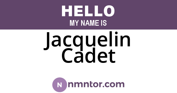 Jacquelin Cadet