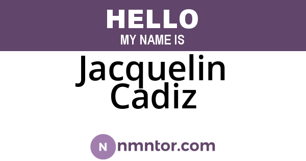 Jacquelin Cadiz