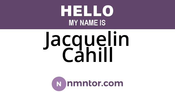 Jacquelin Cahill