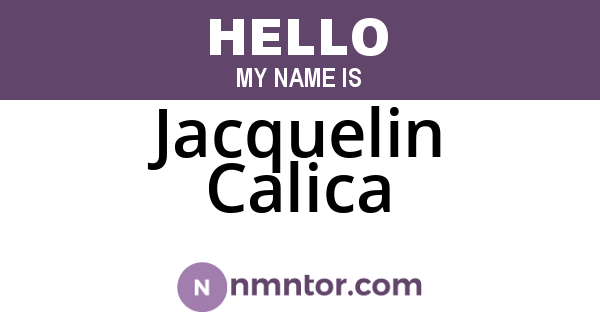 Jacquelin Calica