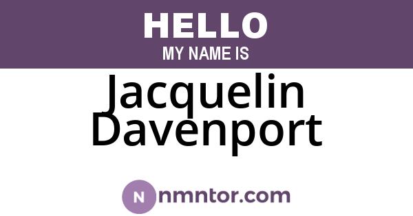 Jacquelin Davenport