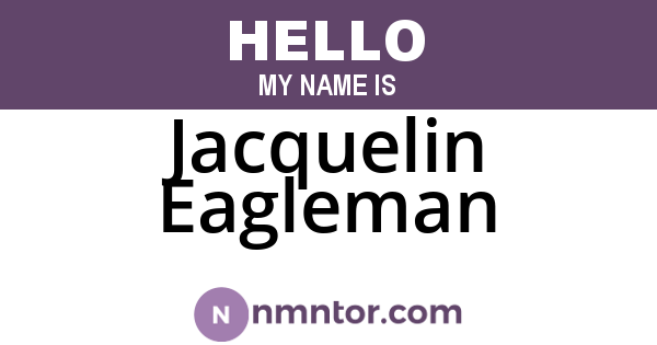 Jacquelin Eagleman
